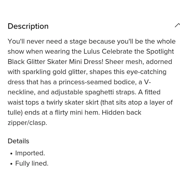 Women's Lulus Black Glitter Skater Mini Dress L - Picture 5 of 9